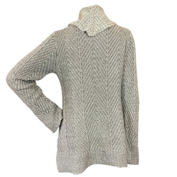 VTG Effeci Cowl Neck Knit Lightweight Tunic Sweater Sz L Beige #306C - Picture 6 of 9